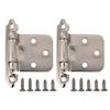 2Pcs Overlay Cabinet Door Flush Hinges with Screws Self Closing Door Hinge Furniture Hardware