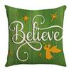 New Winter Christmas Letter Print Pillow Cover Holiday Decoration Home Sofa Cushion Cover