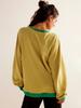 Autumn and Winter Fashion New Women's Sports Hoodie Round Neck Patchwork Casual Contrasting Long Sleeved Warm Pullover