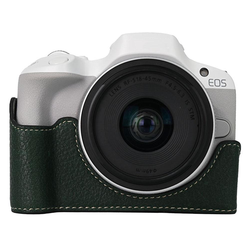 

Для камеры Canon EOS R100/R50 База Съемный аккумулятор Защитный чехол из ПУ-кожи с текстурой личи C