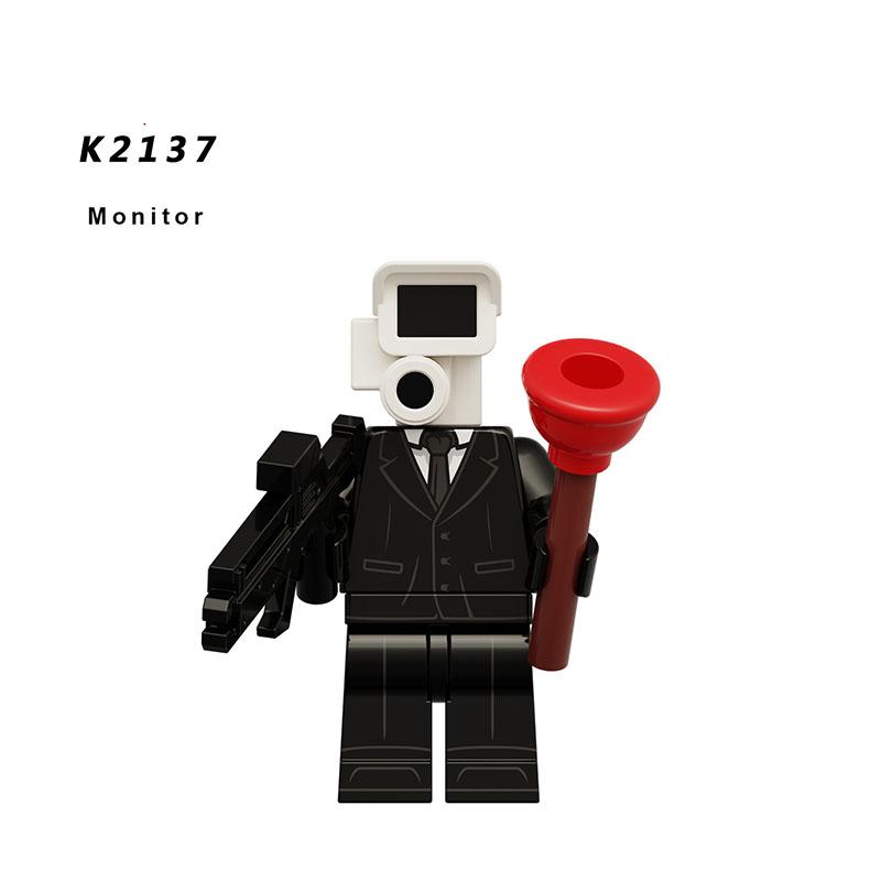 Skibidi Toalett Anime Rajzfilm Kockák Speakerman TV Ember Operatőr Akció MOC Toalett Ember vs Monitor Építőkockák A Hang