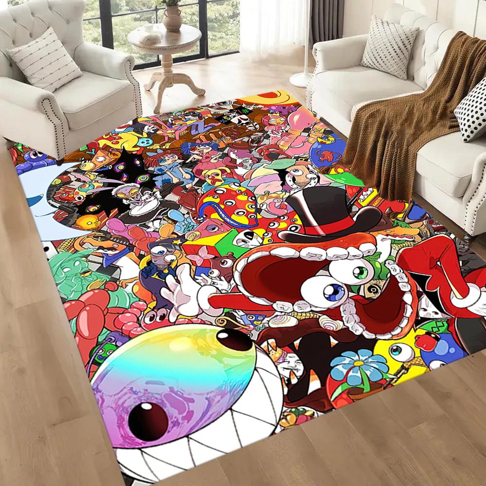 Digital Circus Carpet Design For Game Room Dormitory Outdoor Bedrooms Antislip Rug Decorate Offices Wedding Party Gift