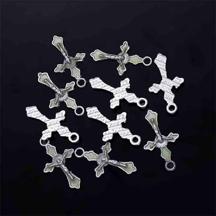 20Pieces Necklace Making Pendant For DIY Handmade Jewelry Tiny Crucifix Pendant