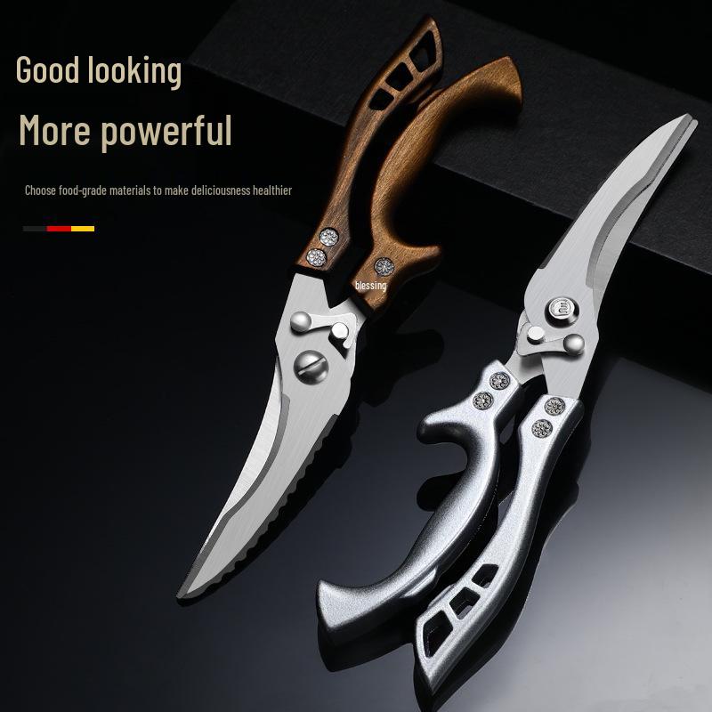 Multi-Functional Kitchen Scissors for Chicken, Fish, and BBQ with Rebound Action