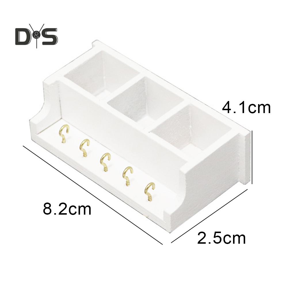 Mud In Your Eye Mini Dollhouse Wooden Storage Rack with Hook Kitchen Furniture Accessory