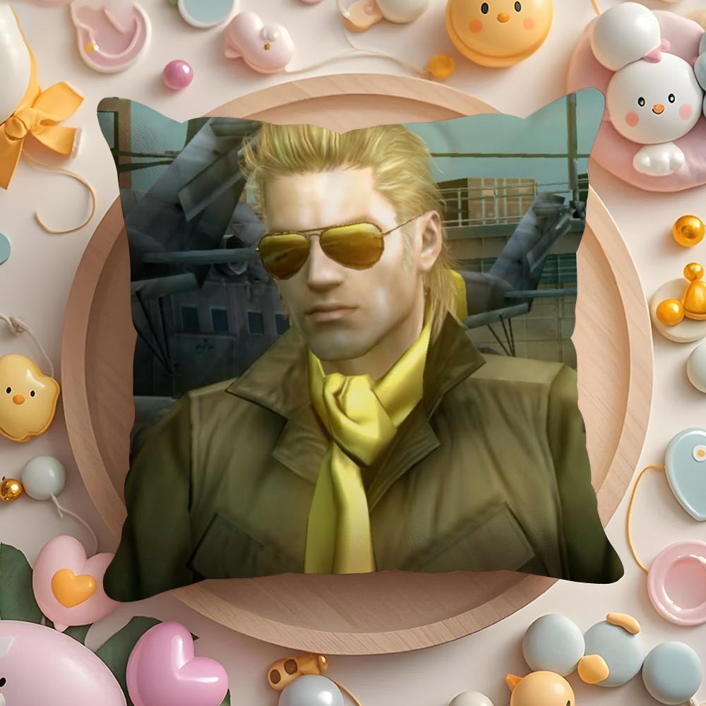 Metal Gear Solid Delta Eater Cushion Cover Plush Fabric Soft Double-Sided Printed Sofa Warm Winter Home Gift Pillow Cover