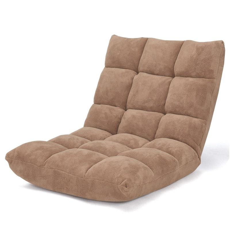 Folding Lazy Sofa Lounge Chair Seat Futon Recliner Bed Couch Tatami with 5-Speed Adjustable Backrest 15.8'' X 31.5''