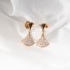 2022 New Trend European Luxury Jewelry Diamonds 925 Silver Earrings Ladies Scalloped Skirt Stud Earrings