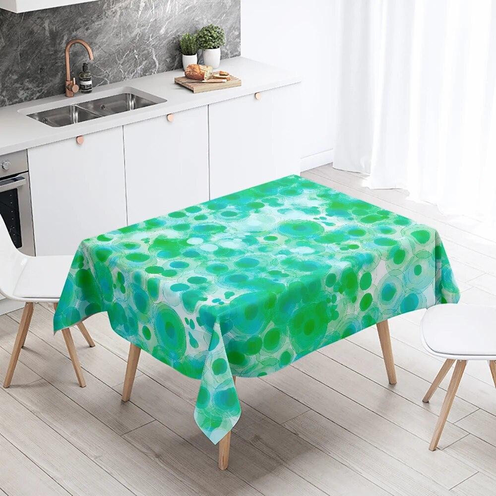 Psychedelic Colorful Leaf Tablecloth Rectangle  Wedding Party Decoration Restaurant Table Kitchen Home Decor