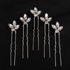 5Pcs Red Silver Rhinestone Bridal Hair Pins Handmade Headpiece for Women Green Blue Wedding Accessories Headdress Party Tiaras