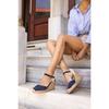 Women's Genuine Suede Leather Wedge Heel Sandals
