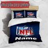 3pcs Duvet Cover Set (1*Duvet Cover + 2*Pillowcase, Without Core), Custom Name NFL Pattern Bedding Set, Home Bedroom Decor Gift