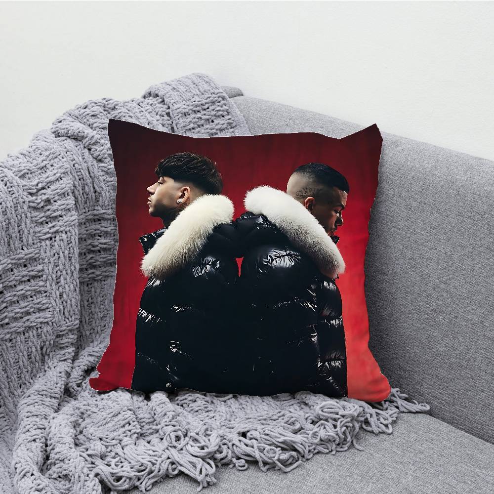 SANTANA MONEY GANG Sfera Ebbasta Throw Pillow Case For 45x45cm 55x55cm 30x30cm Square Car Pillowcase Home Bedchamber Decor Gift