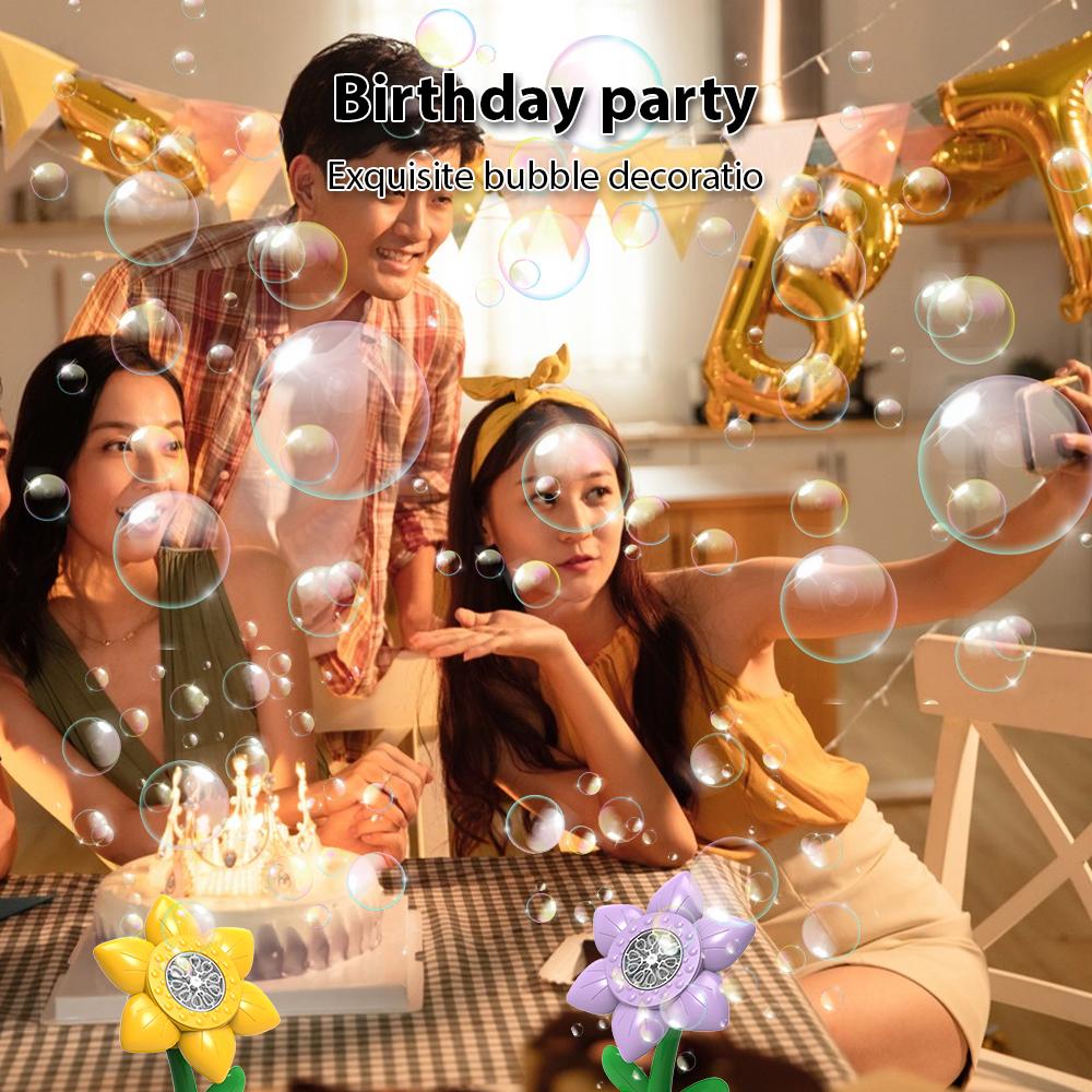 Bubble Machine with Sound Lamp Vertical Bubble Maker for Birthday Outdoor Wedding Christmas Party