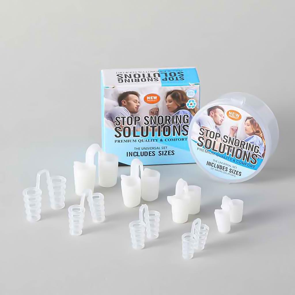 Anti Snore Stop Snoring Nose Clip Silicone Magnetic Sleep Tray Sleeping Aid Apnea Guard Night Device with Case Snoring Solution