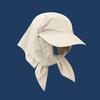 Turban Hat Adjustable Rear Strap Sweet Bow Widened Brim Blocks UV Rays Neck Protection Quick-Dry Ventilated Sun Hat