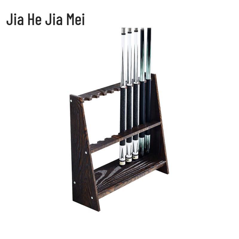 Jiahe Jiamei 10-Hole Wooden Floor Billiard Cue Rack