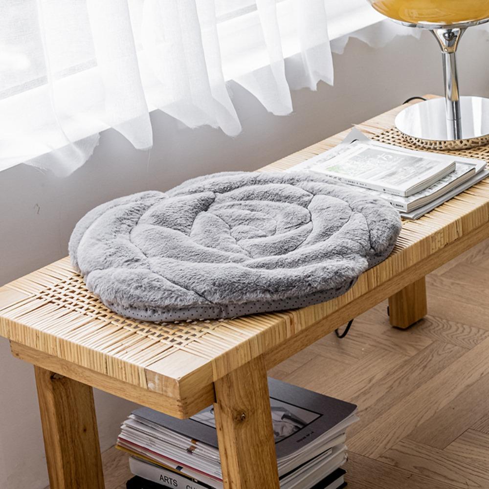 Quilted Seat Cushion Thickened Tatami Sofa Cushion Home Decoration Rose Shaped Chair Cushion  Floor