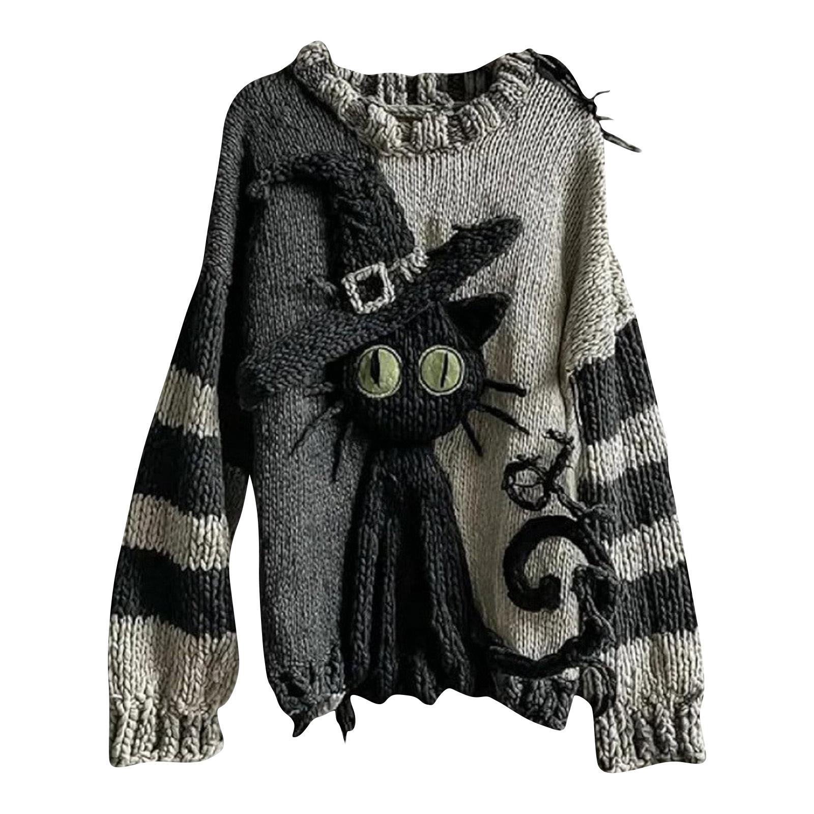 

Мужской Хэллоуинский топ с длинным рукавом и 3D-принтом, повседневный спортивный пуловер с круглым вырезом M чёрный