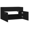 Badezimmermöbel Waschbeckenunterschrank Schwarz, 80 X 38.5 X 46 Cm
