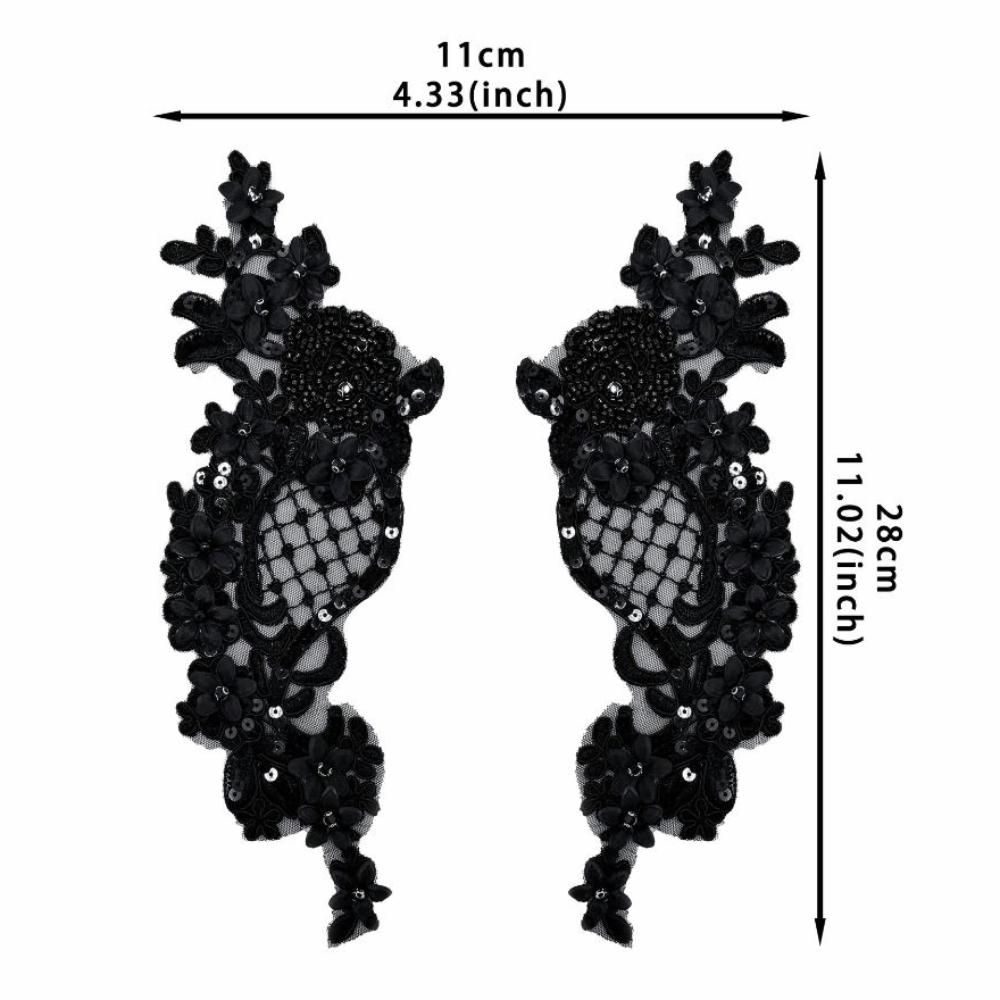 Fabric Dress Accessories Crystal Beads Sewing Decals Fashion Embroidery Decals  Clothing Decoration