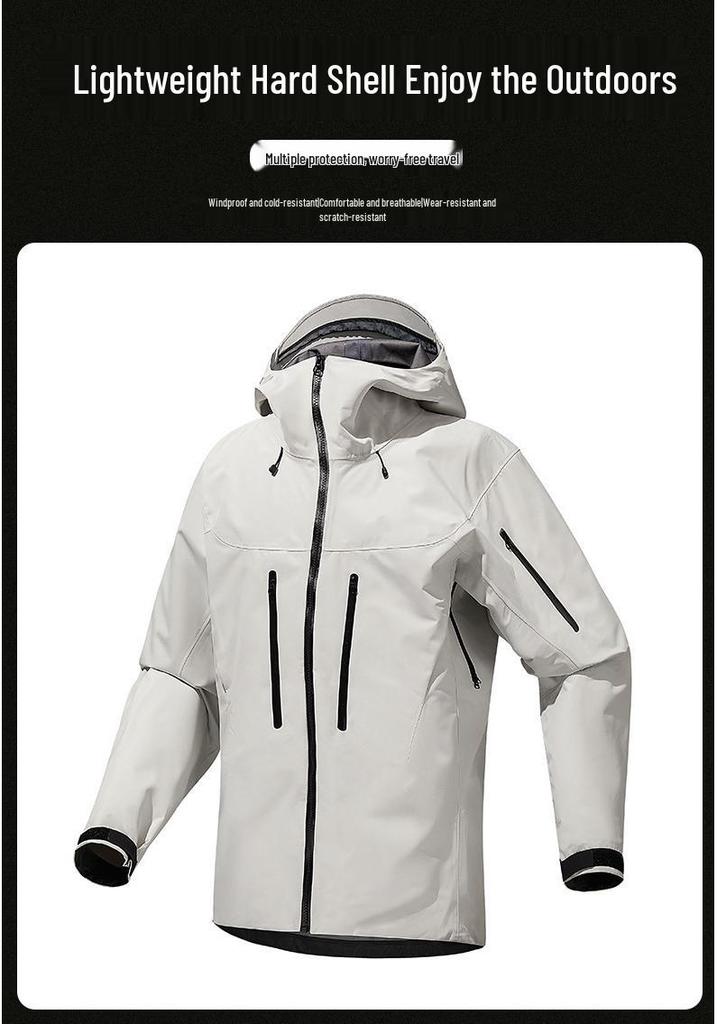 Water-Repellent Mountaineering Jacket: Fully Seam-Taped, Three-Proof, Outdoor Adventure Shell