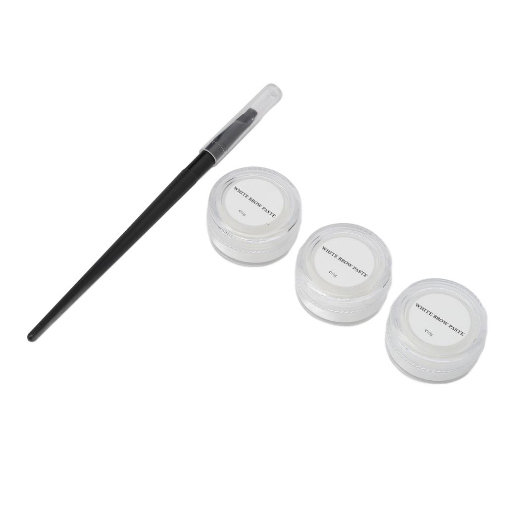 3PCS Eyebrow Mapping Paste Kit with Brush Washable Clear Lines Microblading Brow Paste 30g
