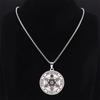 Necklace Vintage Metatron Cube Men's Round Pendant