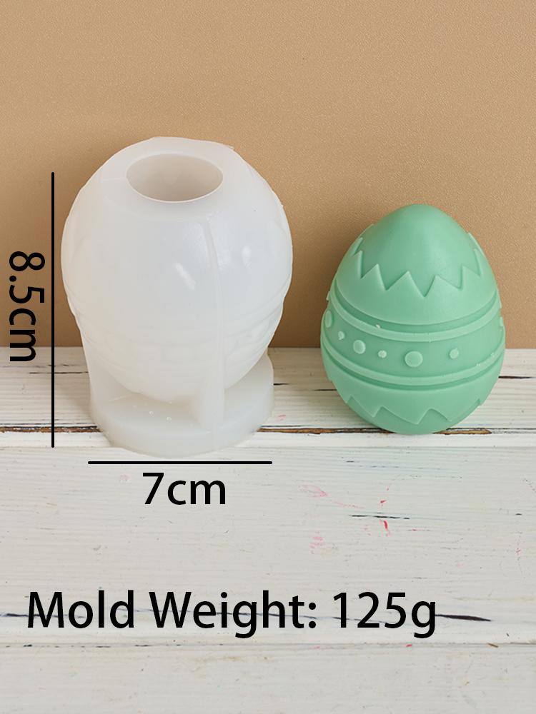 3D Easter Egg Silicone Candle Mold Embossment Egg Candle Making Supplies Plaster Ornaments Handmade Soap Mould Home Decor Gifts