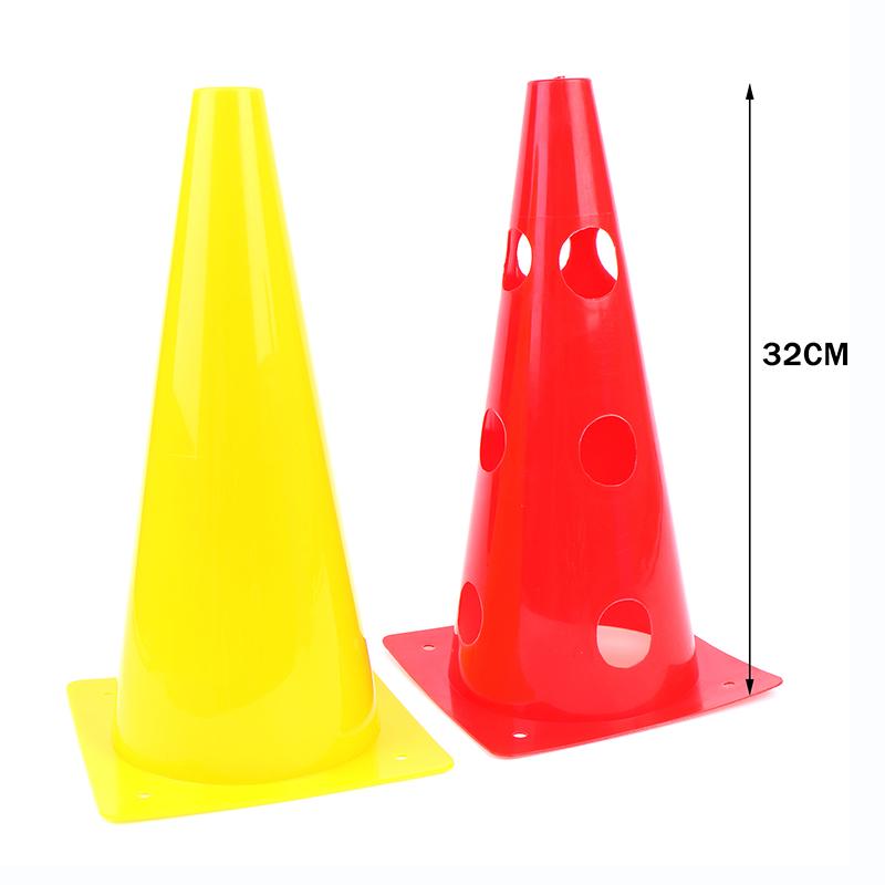 5Pcs 32Cm Barrier Football Road Flat Training Cone Perforated Sign Obstacles Road Cones Soccer Basketball Training Equipment
