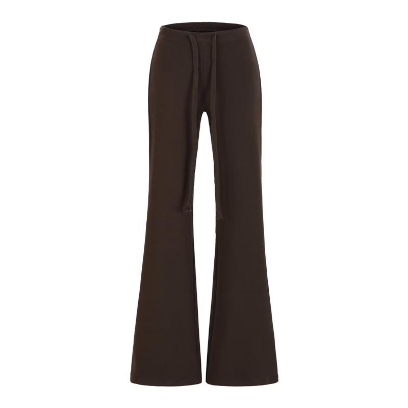

Women s Loose-Fit Low-Waist Drawstring Micro-Flare Pants for Spring & Autumn - Comfortable, Floor-Length, Versatile, with Good Drape Medium