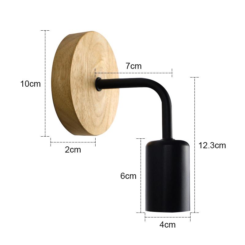 Wood Wall Lamp Vintage Wall Lights Fixture E27 110V-220V Bedside Retro Lamp Industrial Decor Dining Room Bedroom Light