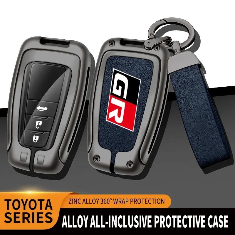 UWSY2 Auto TPU Zinc Alloy Key Case Bag For Toyota GR 86 Supra Yaris RAV4 Prius Corolla C-HR Camry Auris Car Key Chain Metal Key Shell