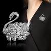 Broche de Cisne Fashionável Broche Resistente ao Desbotamento Confortável de Usar Broche Corsage Material de Liga Joia de Tecido para Meninas