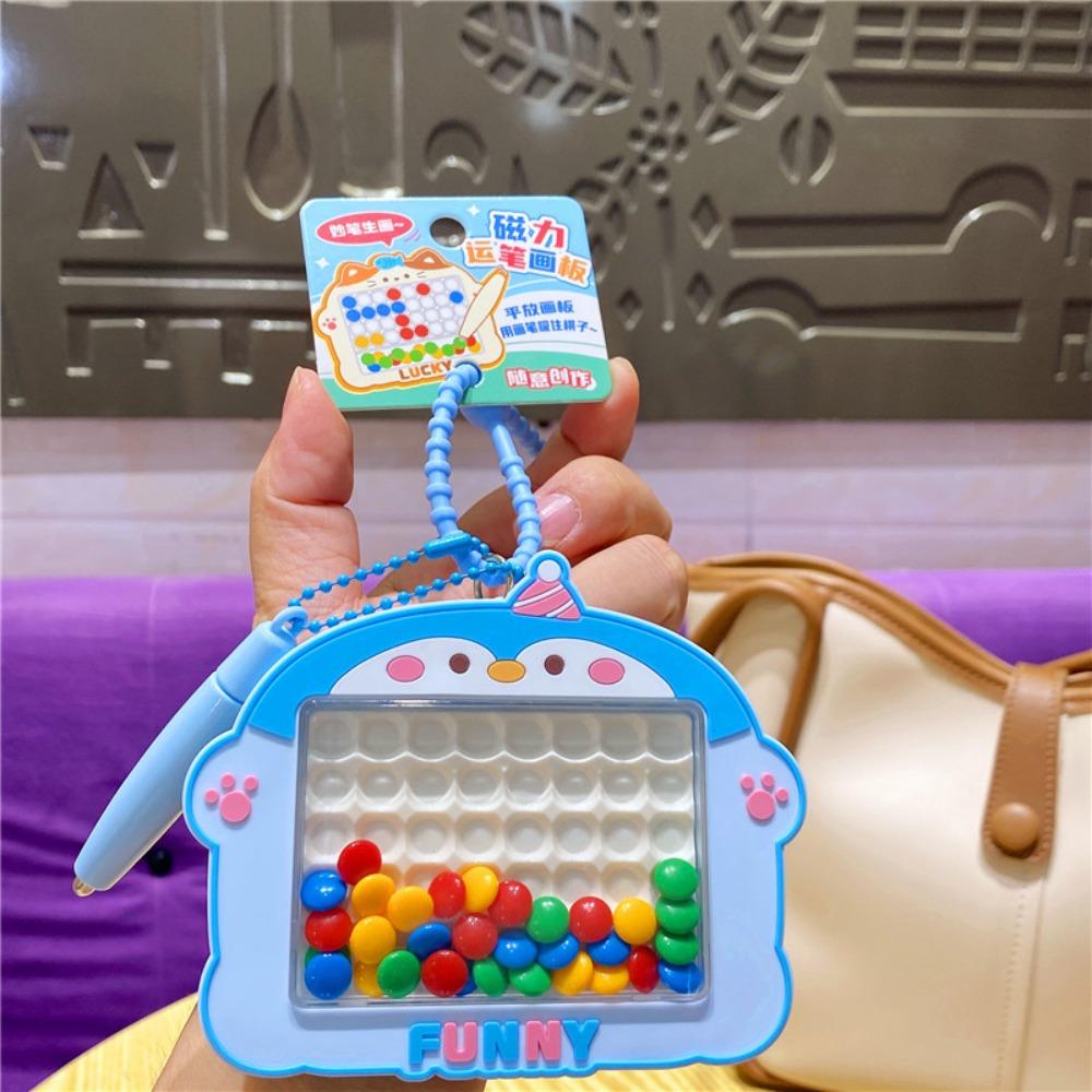 

Plastic Magnetic Suction Cup Keychain Puzzle Painting Board Key Ring Girls Couple Girlfriends Style C