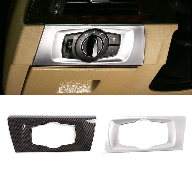 

Для BMW 3 серии E90 2005 2006 2007 2008 2009 2010 2011 2012 автомобильный ABS углеродное волокно текстура крышка переключателя фар защитная