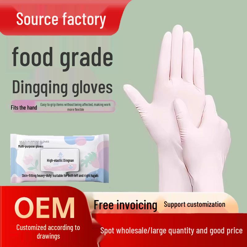 Guanti da Cucina Lunghi in Nitrile Resistenti - Per Alimenti, Impermeabili, Resistenti all'Olio, Senza Lattice per l'Uso Quotidiano