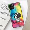 Mafalda Phone Case for Iphone 16 15 14 12 11 13 Pro Max Mini X Xr Xs Se 8 Puls glass Cover