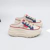 Thick Soled Women's Sports Shoes New Leather Low Top Retro Sports Shoes Fashionable Lace Up British Style Casual Shoes
