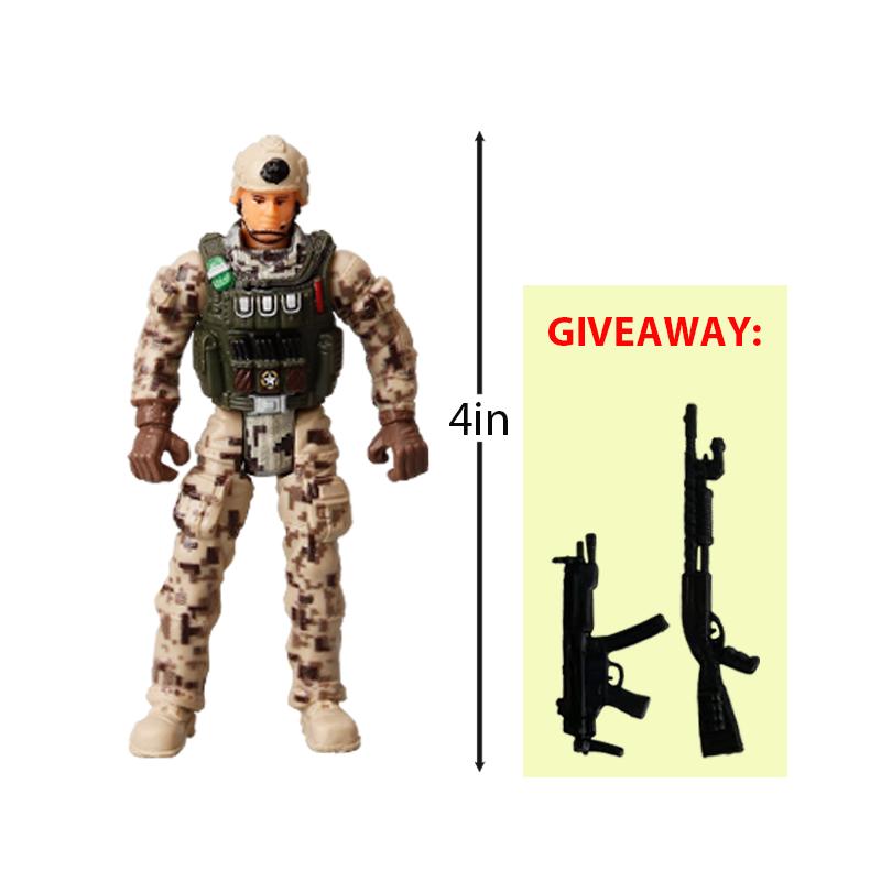 10cm Warrior Elite Force Army Police Military Snow Navy Soldier Action Figure Toy Terrorist SWAT Team Figuras for Children Gift