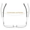 Men's Half-frame Professional Reading Eyeglasses Anti-blue Lightweight Anti-fatigue Metal Frames Presbyopia Eyeglasses + 1 .0To+4.0