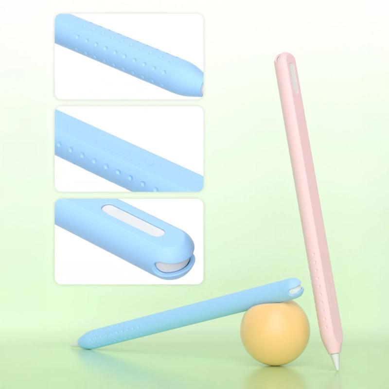 Silicone Pencil Case for Apple Pencil 2 2nd Generation Stylus Pen Cases Solid Color Cover for Apple Pencil Pro Protective Sleeve