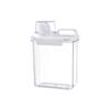 Transparent Laundry Powder Storage Box with Measuring Cup Laundry Room Organization
