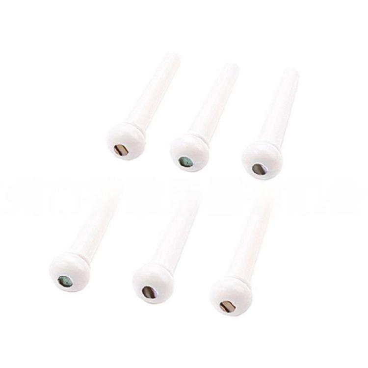 6Pcs Guitar Bridge String Studs Replacement Acoustic Guitar Bridge Pins for Acoustics Folk Guitar Ukuleles Easy to Use 1