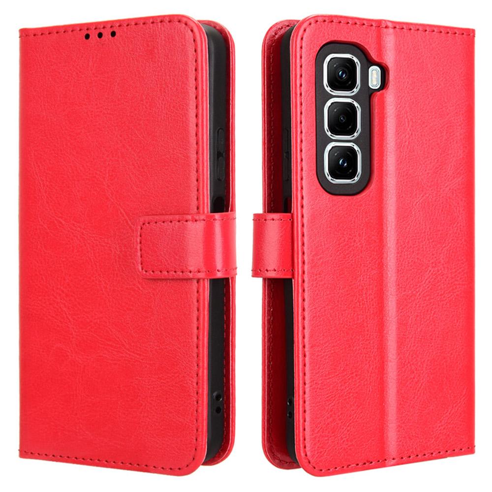 

Для Infinix Hot 50 Pro+ 4G X6880 Чехол Текстура Crazy Horse PU Кожа Обложка-кошелек для телефона B