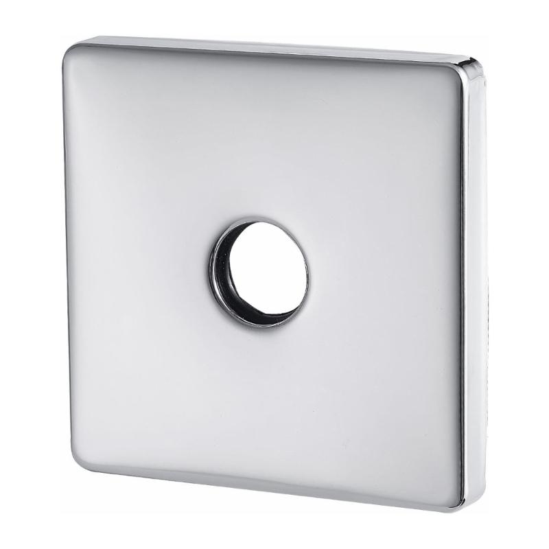 Stainless Steel Bathroom Flanges Cover for Shower Pipe Hide Imperfections Easyly Installation Square Size серебряный
