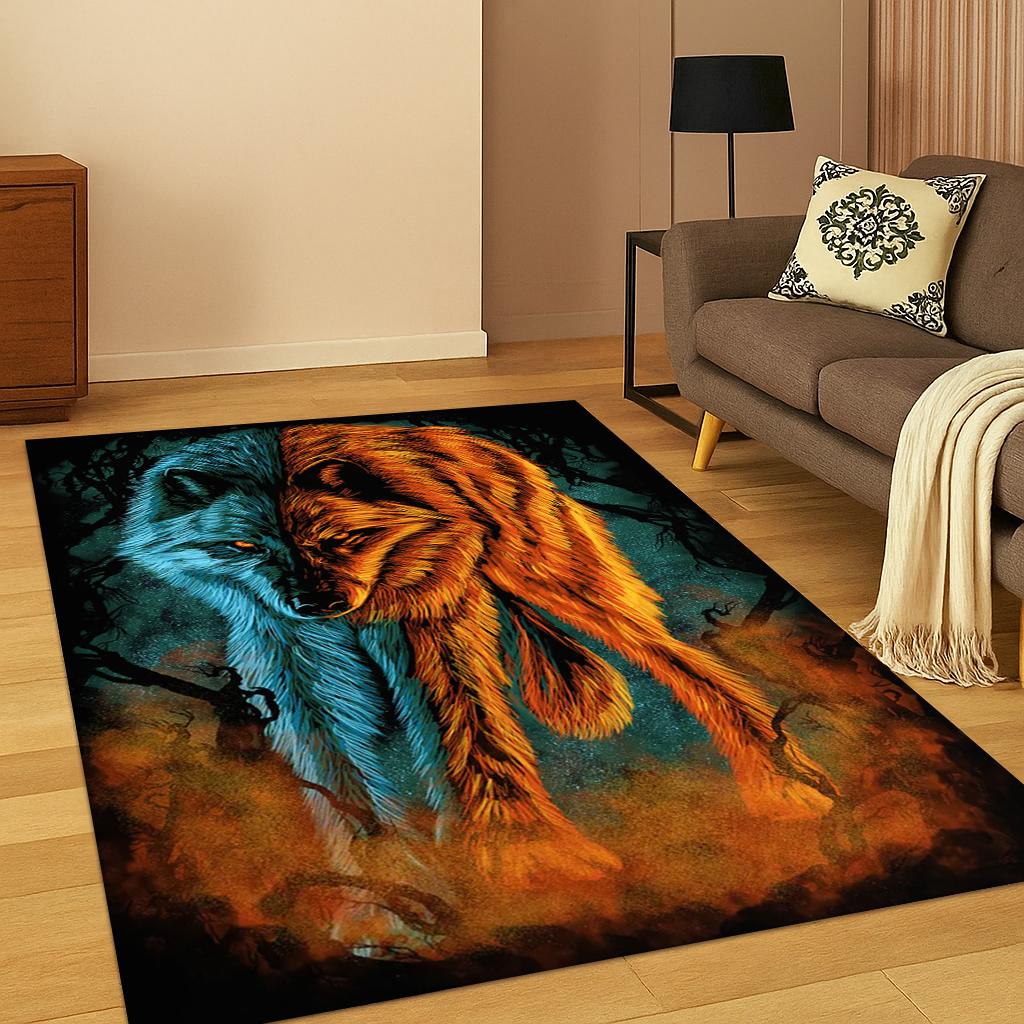 

Tappeto da cartone animato animale lupo per divano camera da letto soggiorno sala giochi zerbino decorazioni per la casa 40x60cm