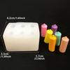6 Cavities Silicone Pillar Candle Molds for Epoxy Resin Making Candle Soap Chocolate Fondant Molds for Candy Cake Baking