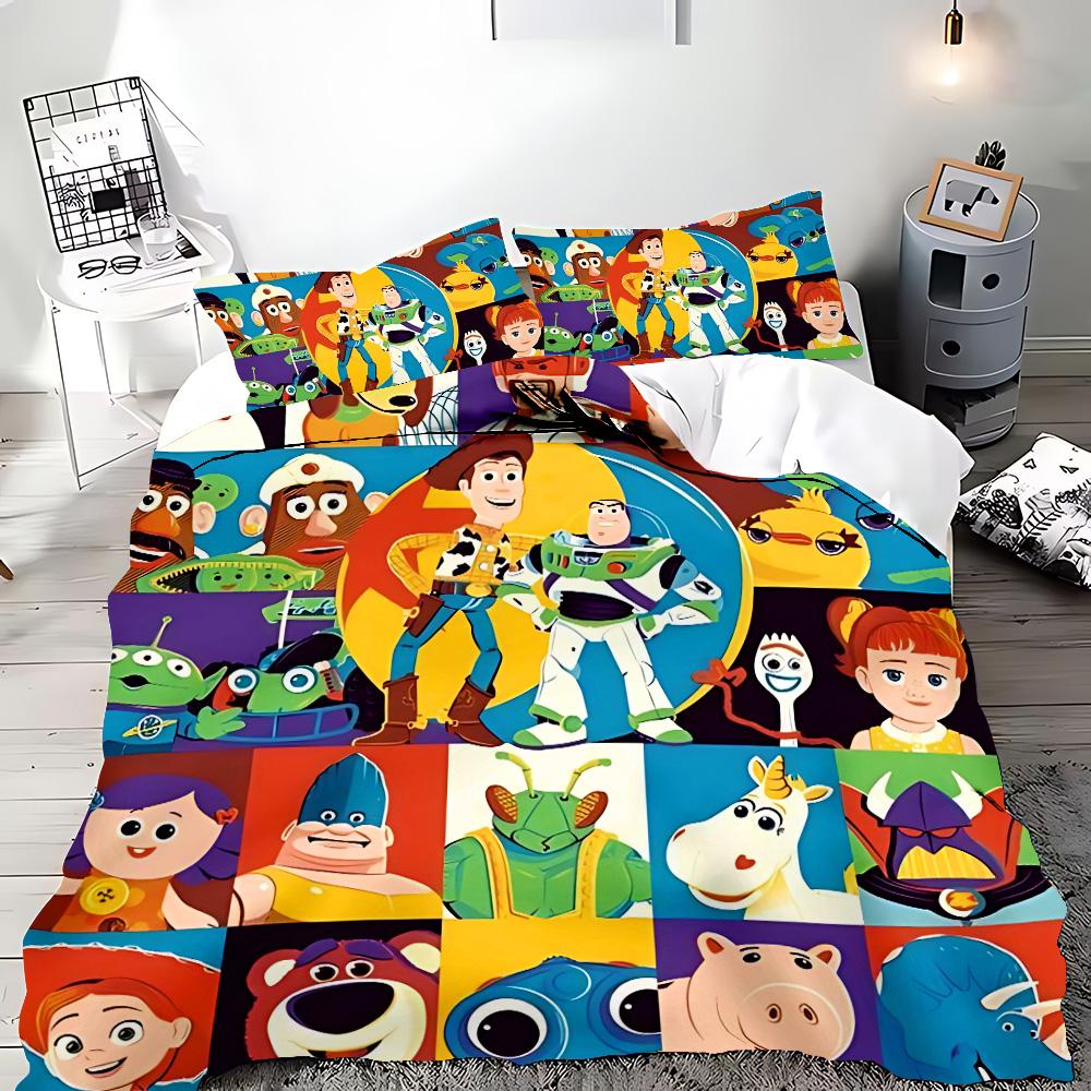 Hot Toy Story Duvet Cover Pillowcase Cartoon Buzz Lightyear Bedding Set Adult Boy Girl Bedroom Decoration Children Gift Single