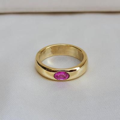Oval Cut Pink Tourmaline 925 Sterling Silver Yellow Gold Overlay Ring Jewelry, Handmade Pink Tourmaline Ring
